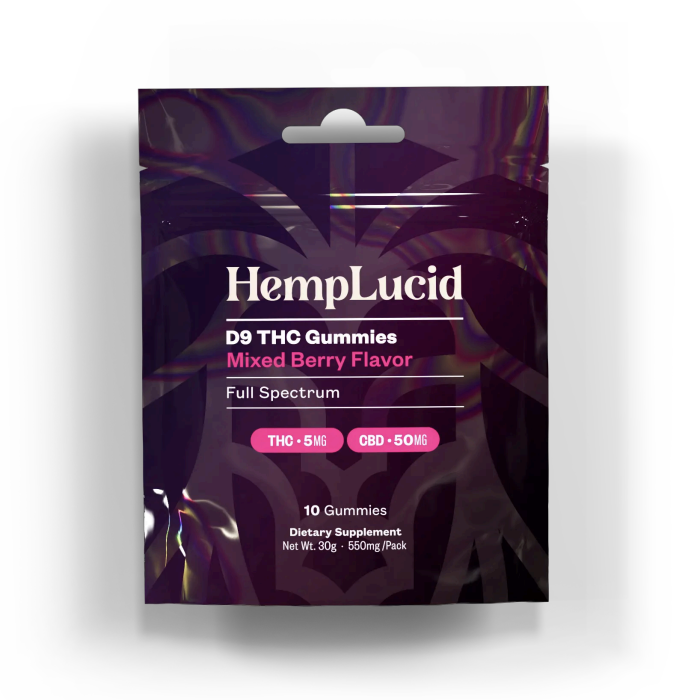 Hemp Lucid Gummies 10ct / Mixed Berry 5mg THC